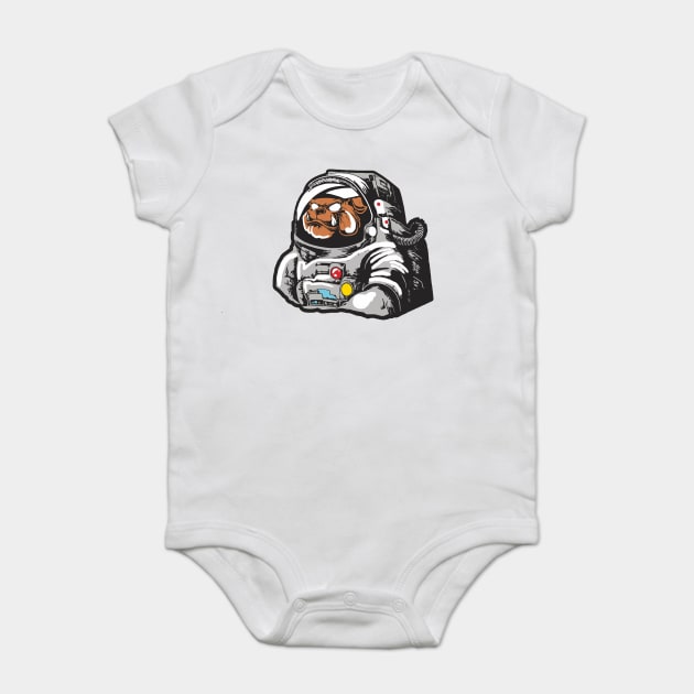 Dog In Spacesuit Baby Bodysuit by Urbanprint